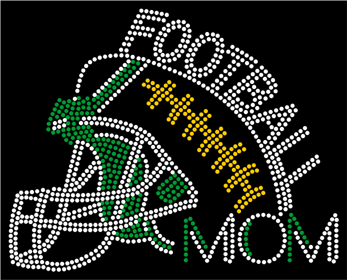 CLEARVIEW FOOTBALL MOM RHINESTONE DESIGN