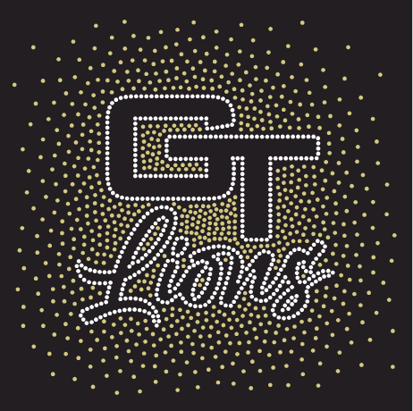 GT LIONS SCATTER RHINESTONE DESIGN