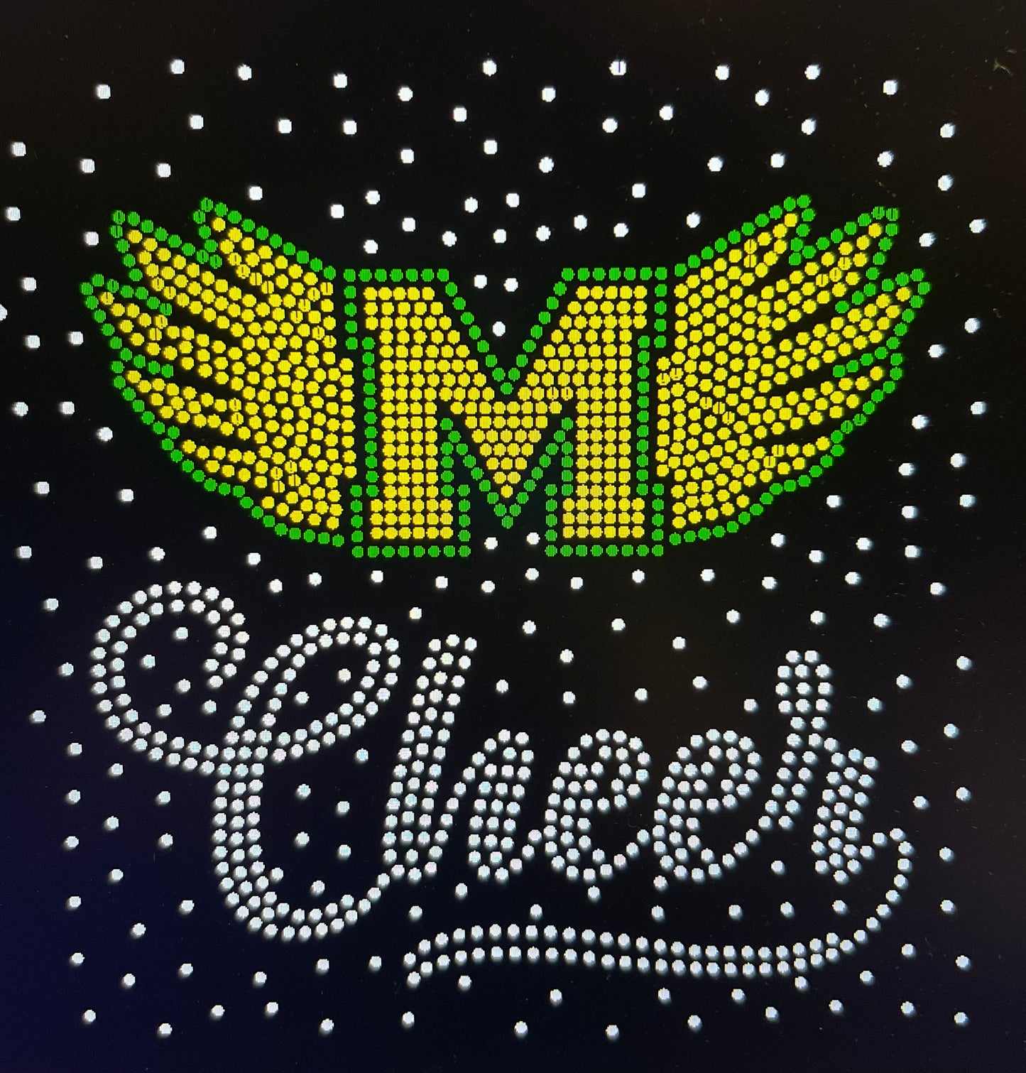 LMHS CHEER SCATTERED RHINESTONE DESIGN