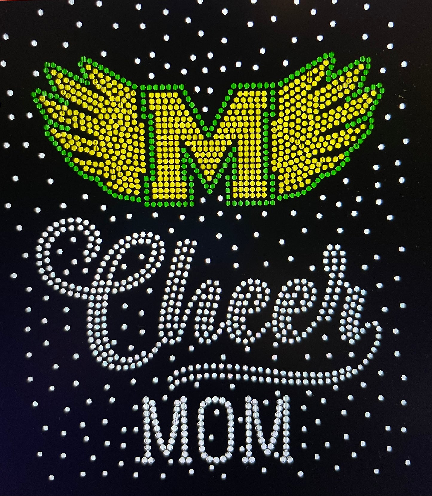 LMHS CHEER MOM SCATTERED RHINESTONE DESIGN