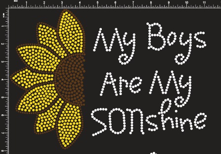 My Sons Are Sonshine Sunflower Rhinestone Shirt