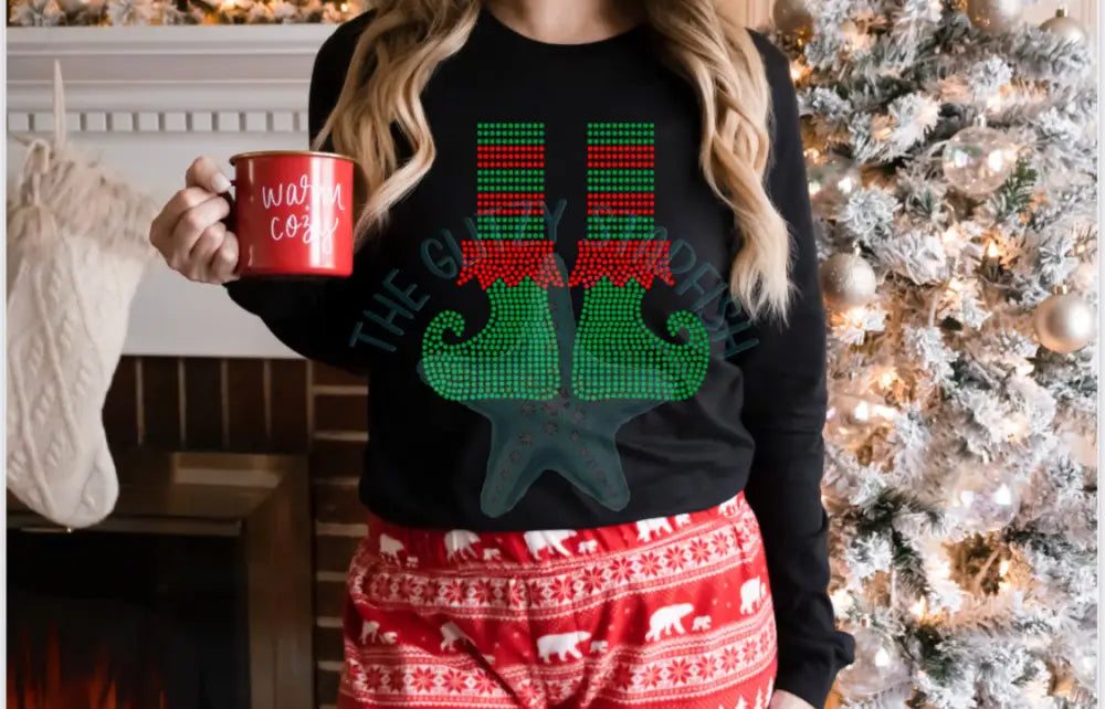 Elf Boots Rhinestone Shirt