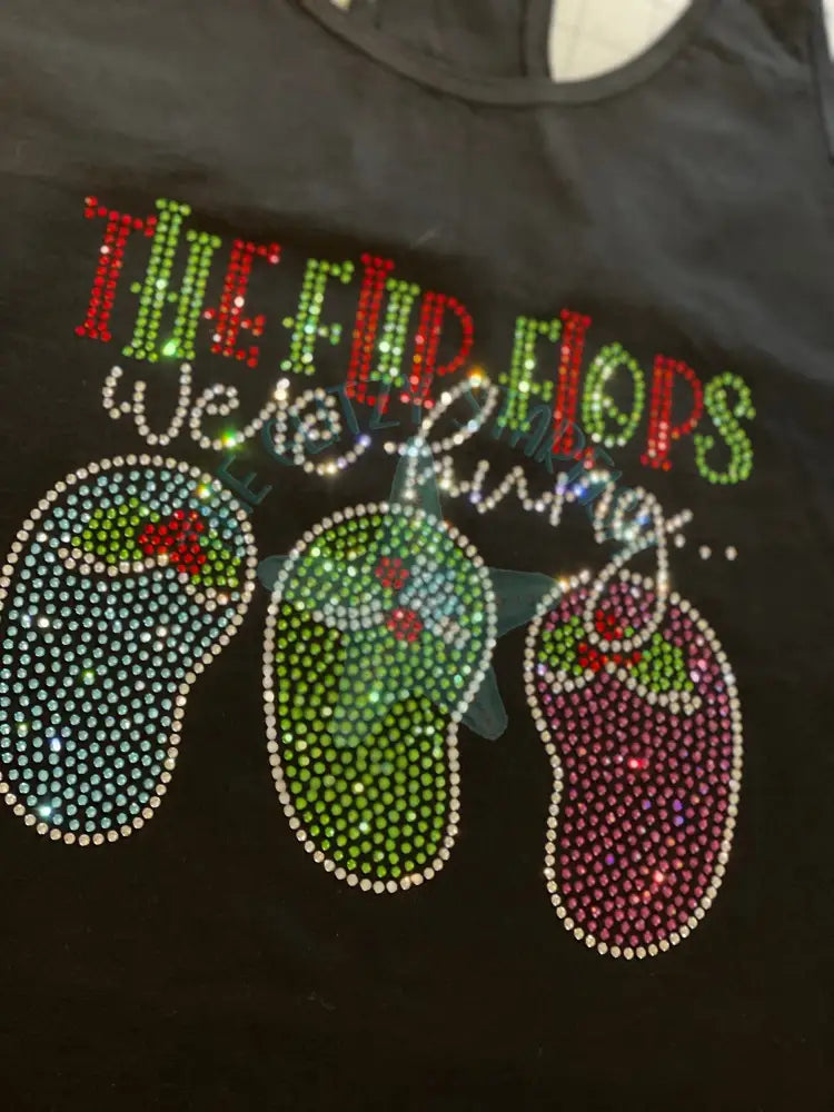 Flip Flops Were Hung Rhinestone Shirt