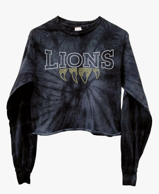 GT LIONS CLAW TIE DYE CROPPED TSHIRT