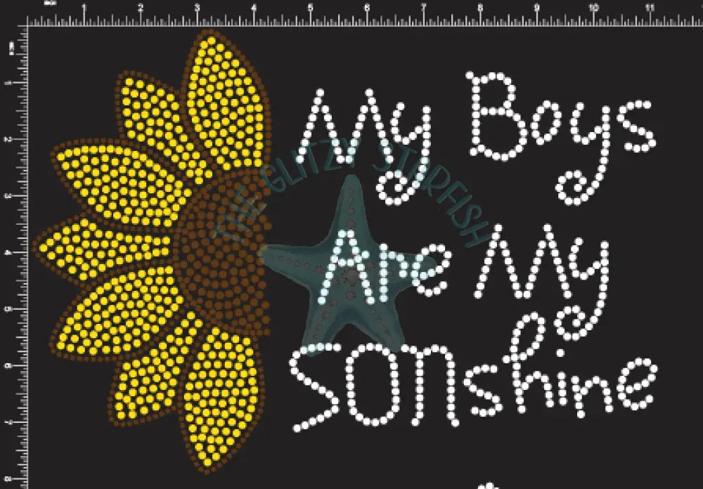 My Sons Are Sonshine Sunflower Rhinestone Shirt