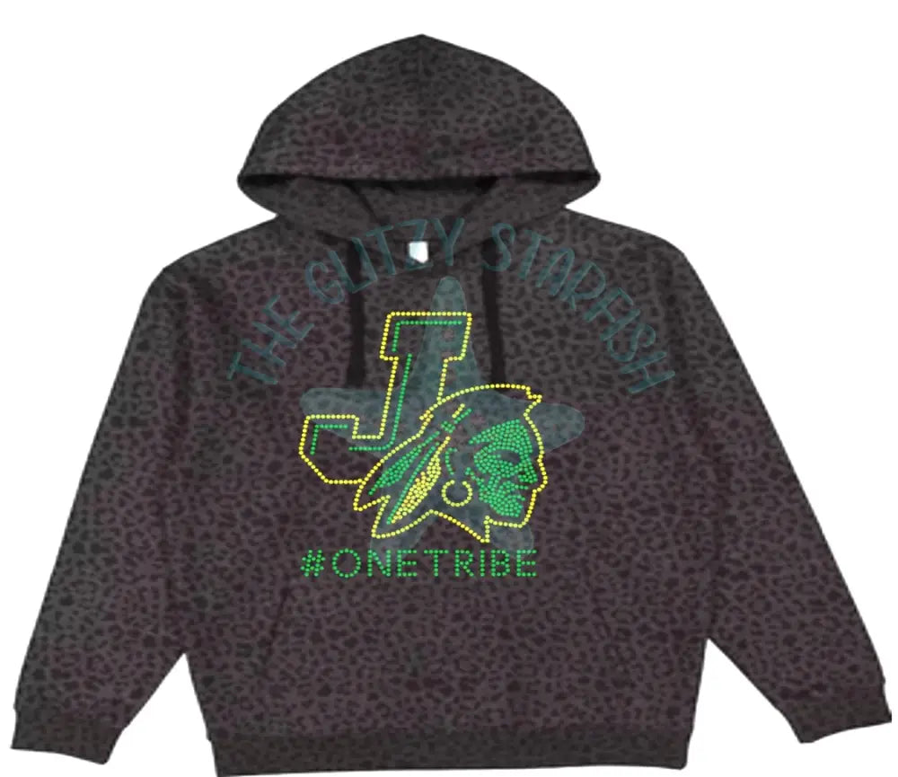 One Tribe Hoodie Small / Gray/Black Leopard Unisex Standard Fit