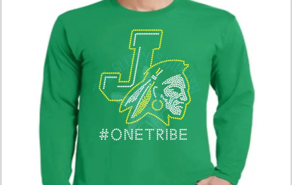 One Tribe Tshirt Long Sleeve Small / Green Shirt Unisex Standard Fit