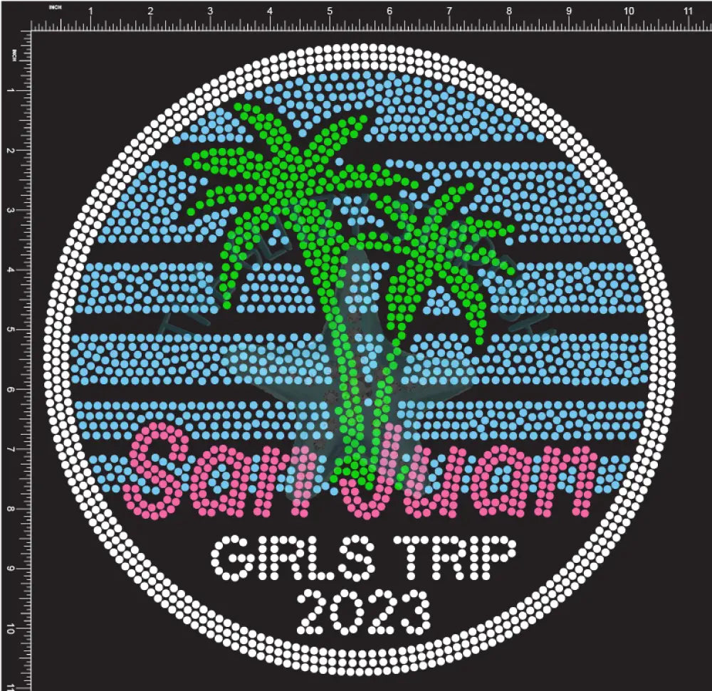 San Juan Girls Trip (Year) Rhinestone Shirt