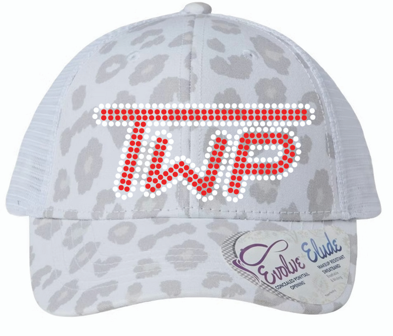 TWP HAT WHITE GREY LEOPARD