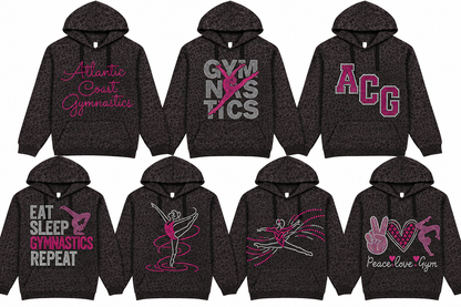ACG GRAY/BLACK LEOPARD HOODIE YOUTH AND ADULT SIZES