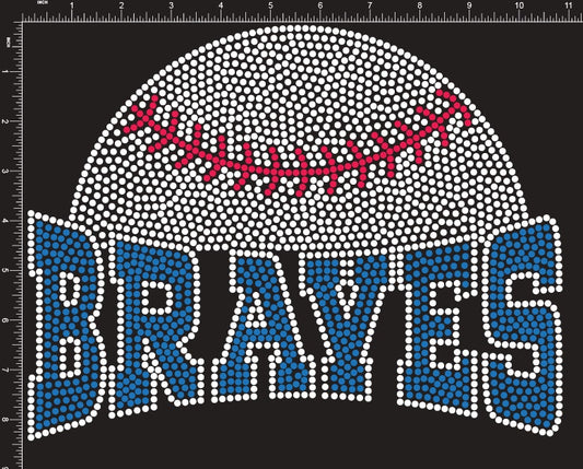 BRAVES BASEBALL BLING DESIGN