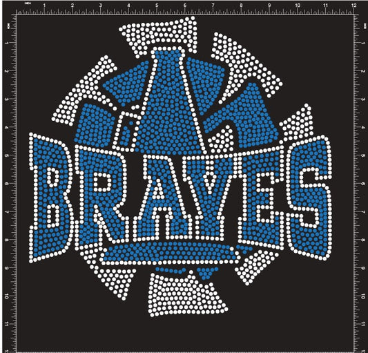 BRAVES CHEER MEGAPHONE/POM BLING DESIGN