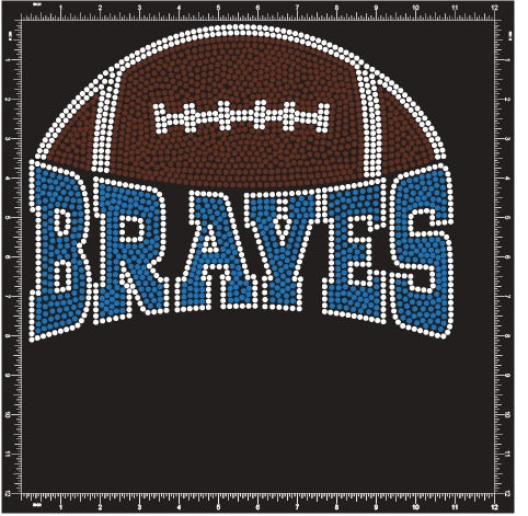 BRAVES FOOTBALL BLING DESIGN