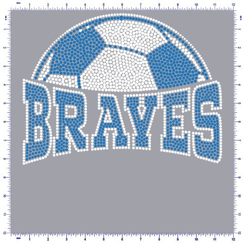 BRAVES SOCCER BLING DESIGN