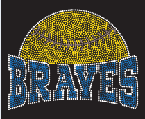 BRAVES SOFTBALL BLING DESIGN