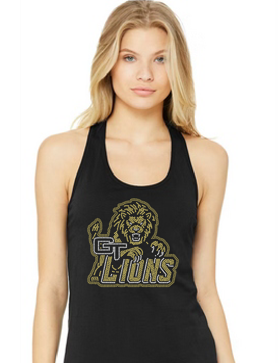 GT LIONS GT FULL LION RHINESTONE DESIGN