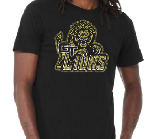 GT LIONS GT FULL LION RHINESTONE DESIGN