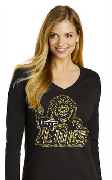 GT LIONS GT FULL LION RHINESTONE DESIGN