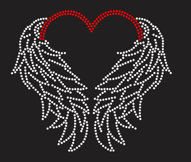 ANGEL WINGS LOVE Rhinestone Shirt