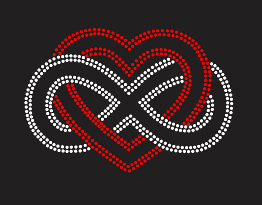 HEART INFINITY LOVEN Rhinestone Shirt