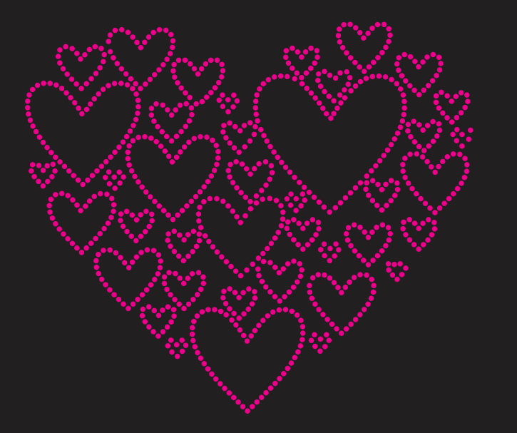HEARTS IN A HEART Rhinestone Shirt
