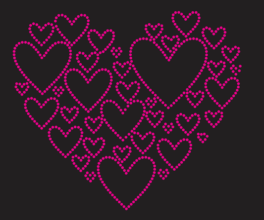 HEARTS IN A HEART Rhinestone Shirt