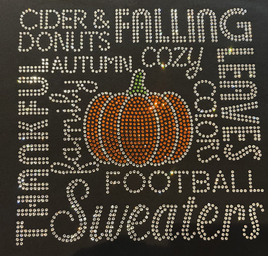 Rhinestone Fall Word Collage