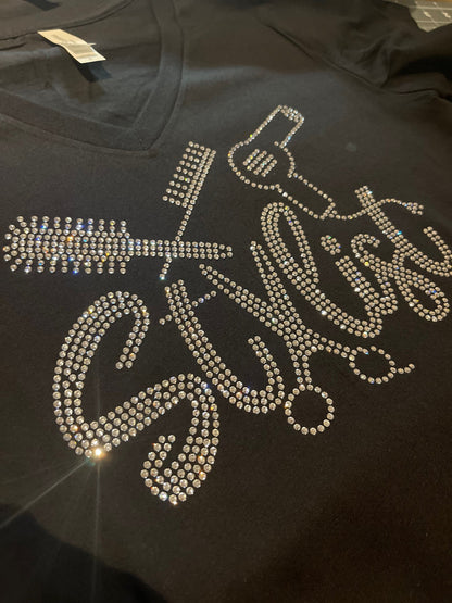 Stylist Rhinestone Shirt