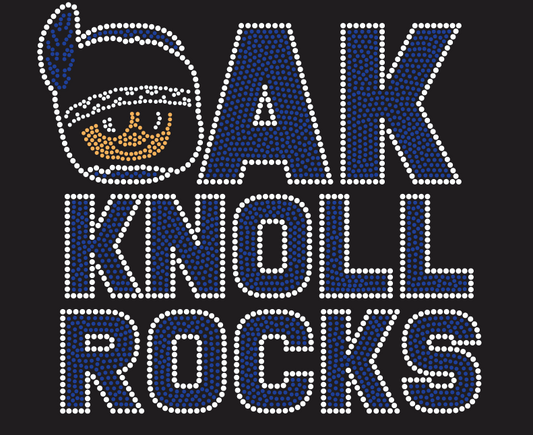 OAK KNOLL ELEM. ROCKS Rhinestone Design