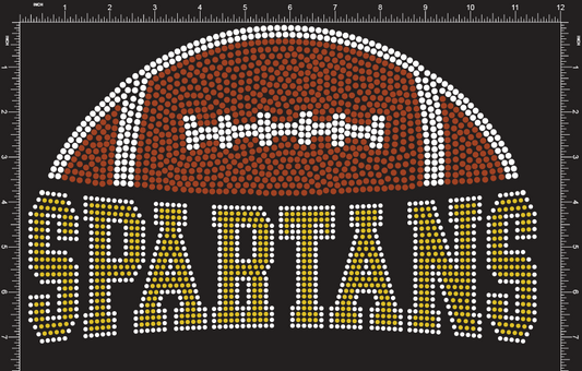 SPARTANS FOOTBALL BLING DESIGN