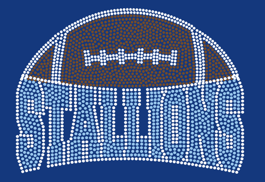 STALLIONS FOOTBALL WARPED BLING DESIGN