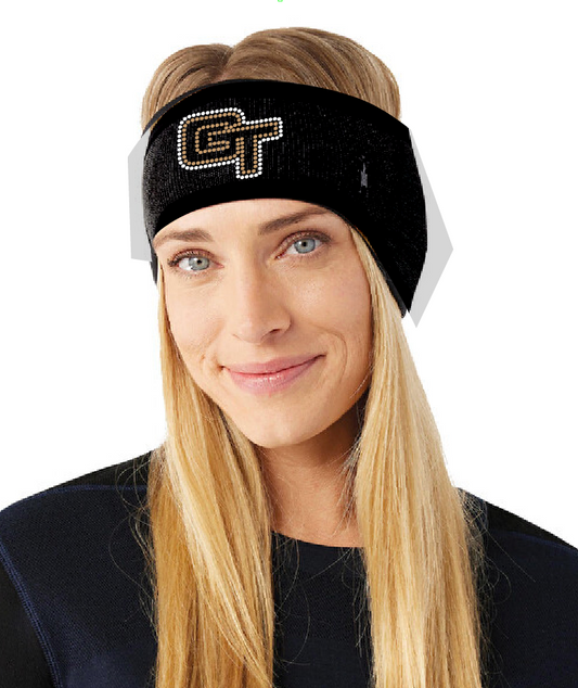 FLEECE HEADBAND WITH RHINESTONE GT LOGO