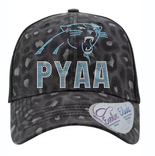 PANTHERS PYAA RHINESTONE TRUCKER HAT