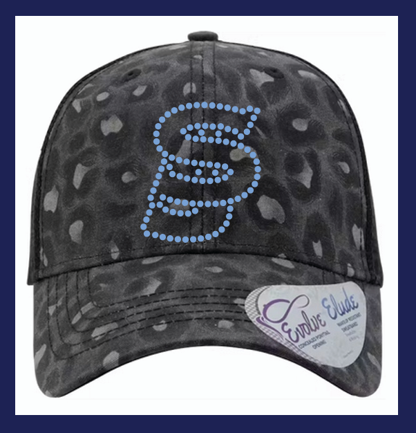 SJYG HAT BLACK GREY LEOPARD