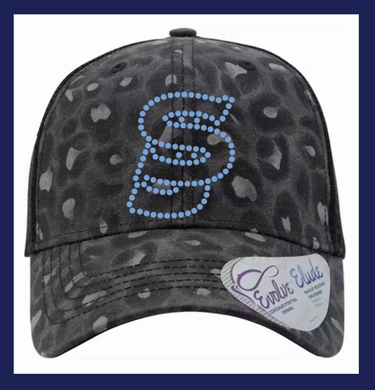 SJYG HAT BLACK GREY LEOPARD