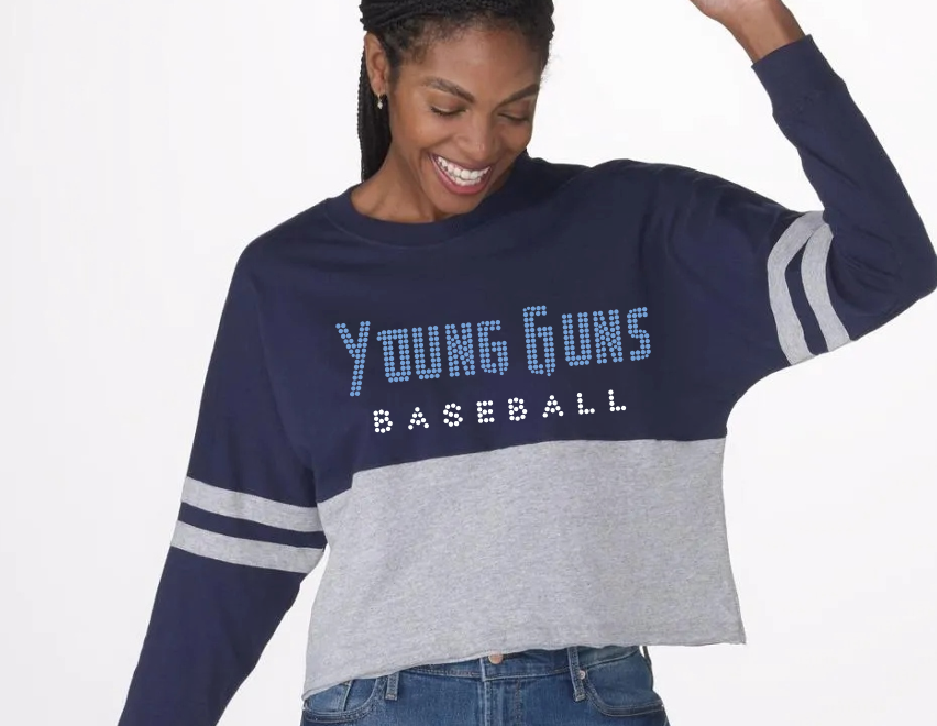 SJYG ADULT BLING CROPPED SWEATSHIRT