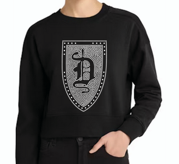 DELSEA HS BLING CROPPED SWEATSHIRT