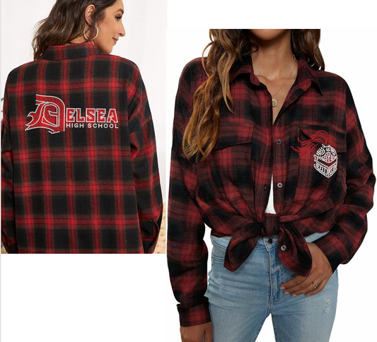 DELSEA HS RHINESTONE FLANNEL DESIGN
