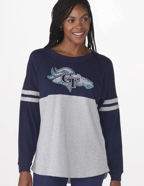 GT STALLIONS NAVY/GRAY POM JERSEY