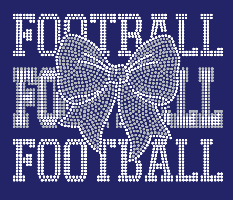 TC CHARGERS FOOTBALL STACKED WITH BOW BLING DESIGN