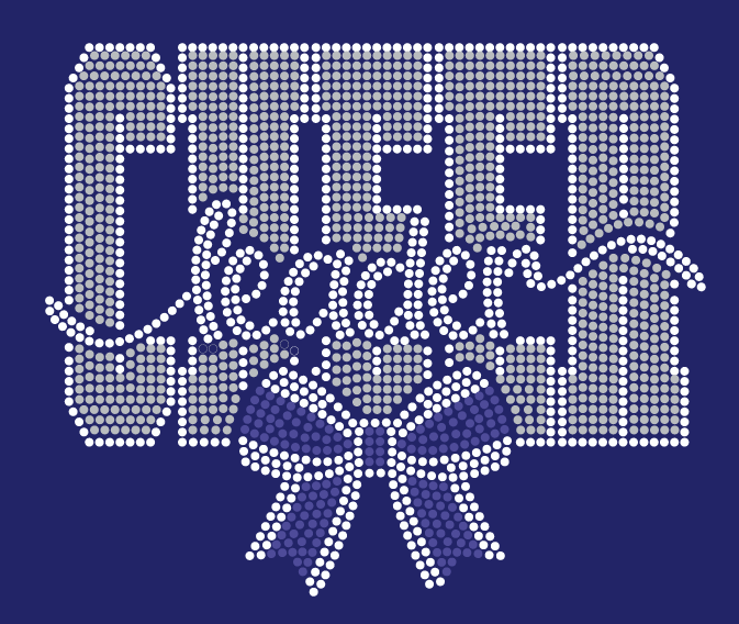 TC CHARGERS CHEER BOLD LEADER SCRIPT WITH BOW BLING DESIGN