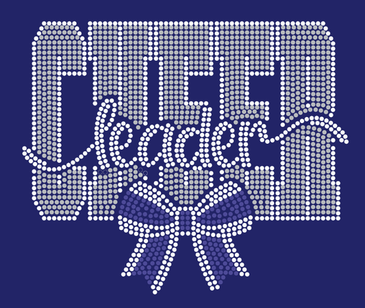 TC CHARGERS CHEER BOLD LEADER SCRIPT WITH BOW BLING DESIGN