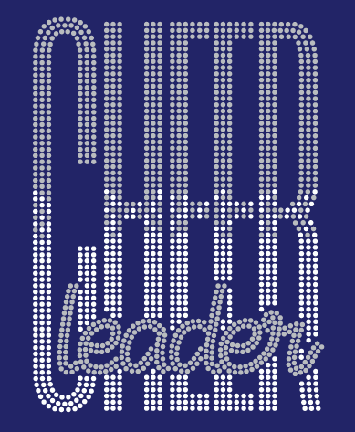 TC CHARGERS CHEER TALL LEADER SCRIPT BLING DESIGN