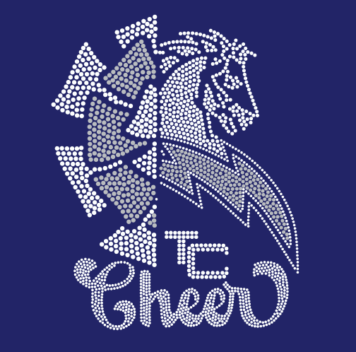 TC CHARGERS HORSE SPLIT POM BLING DESIGN
