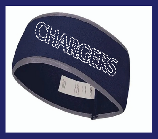 TC CHARGERS RHINESTONE FLEECE EAR WARMER HEADBAND