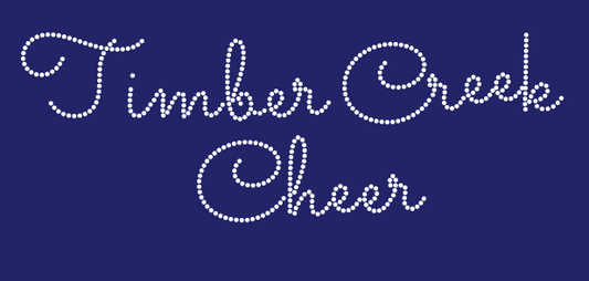 TC CHARGERS TIMBER CREEK CHEER BLING DESIGN