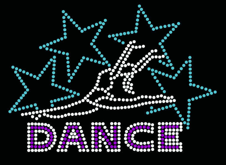 X SQUAD DANCE STARS RHINESTONE DESIGN