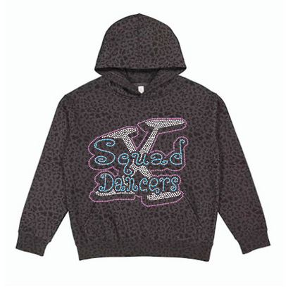 X SQUAD DANCERS GRAY LEOPARD HOODIE YOUTH/ADULT SWEATSHIRT