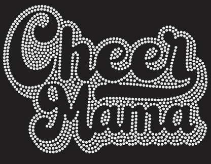 CLEARVIEW CHEER MAMA RETRO RHINESTONE DESIGN