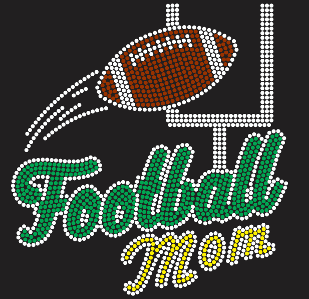 CLEARVIEW FOOTBALL MOM FIELD GOAL RHINESTONE DESIGN
